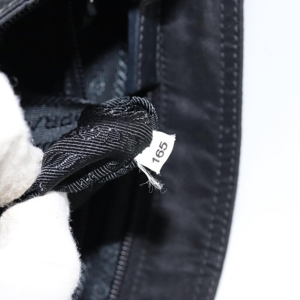 Authentic PRADA Shoulder Bag Nylon Black Gold - Picture 4 of 16